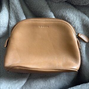 Coach Brown Leather Cosmetic Case